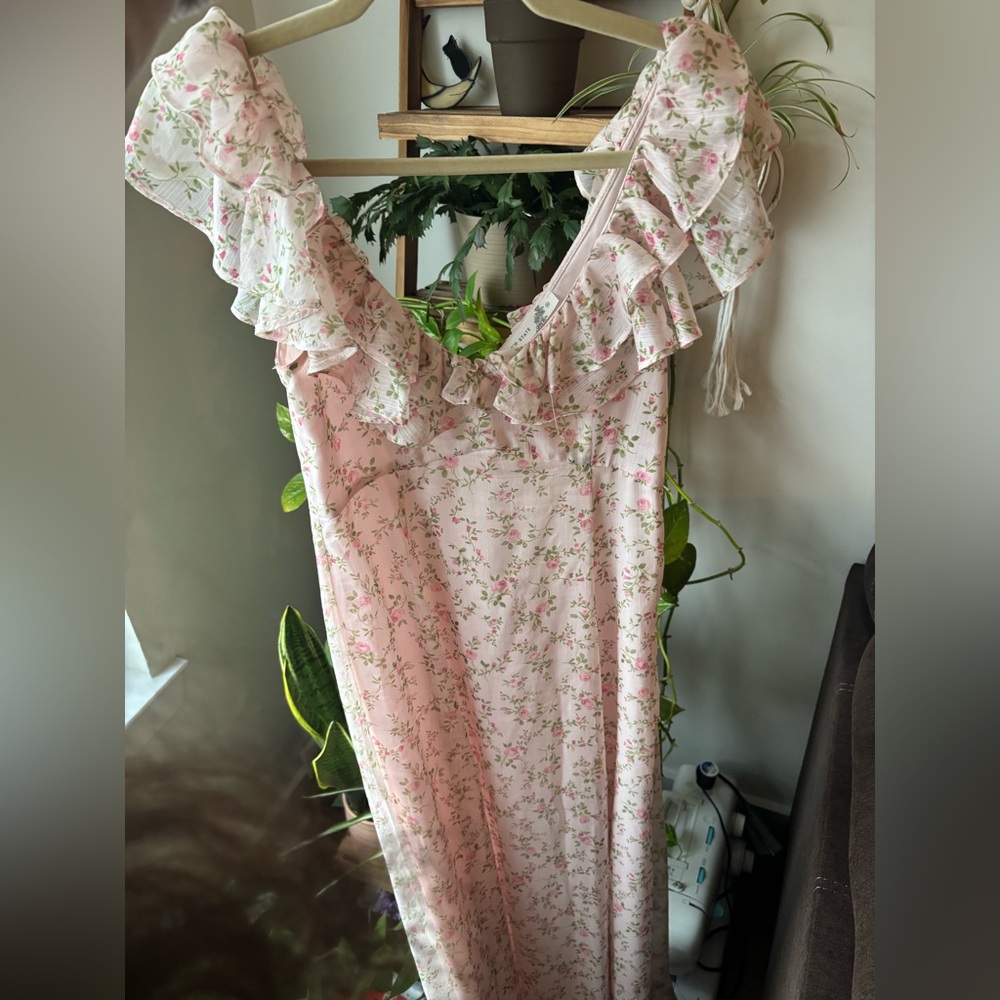 Altar'd State Pink Floral Maxi Dress